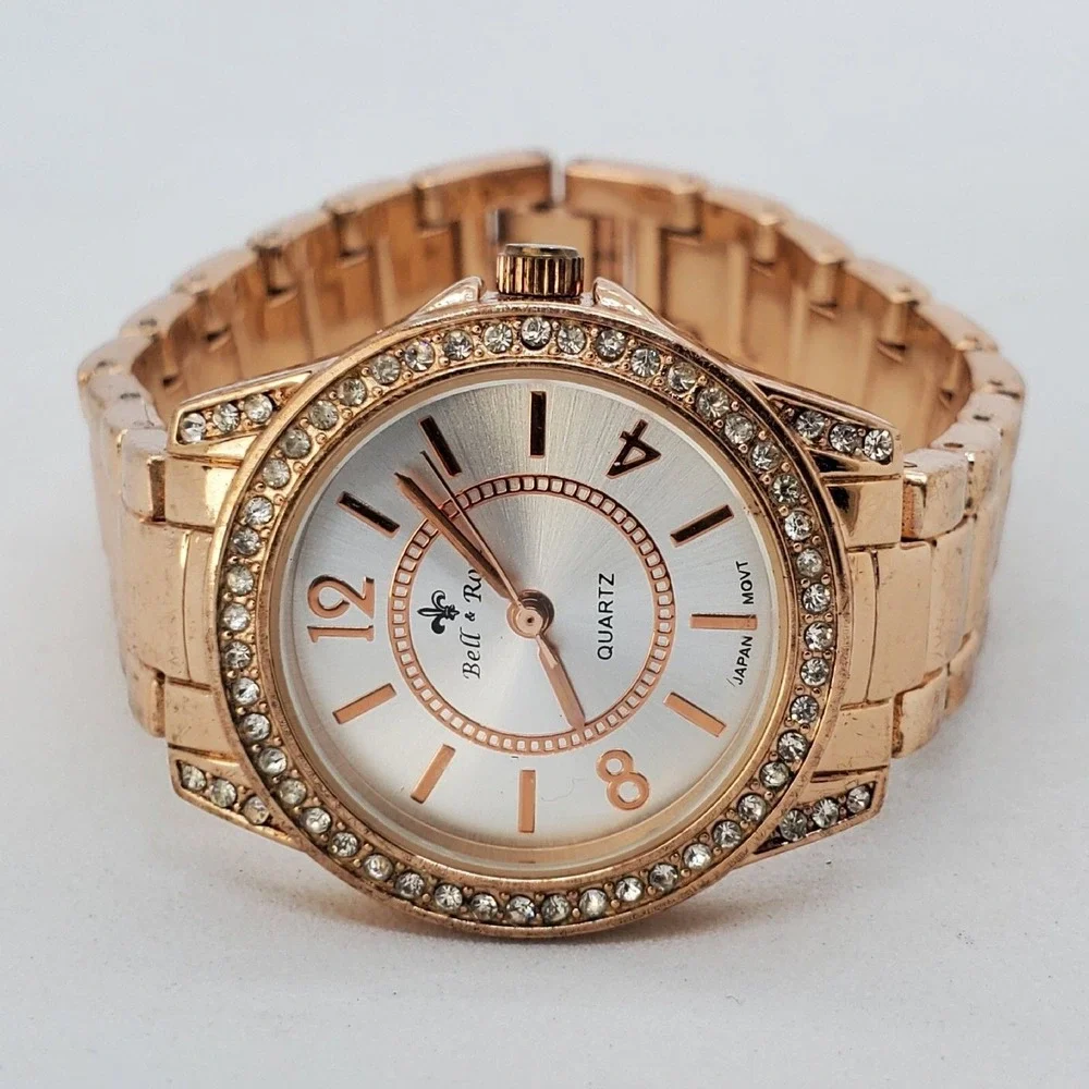 Bell & Rose Women's Watch Rose Gold‎ Crystal Accent 30MM 7